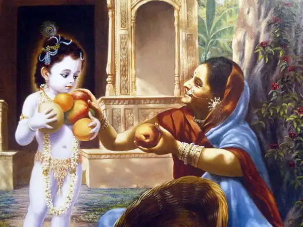 Krishna & Fruit Seller